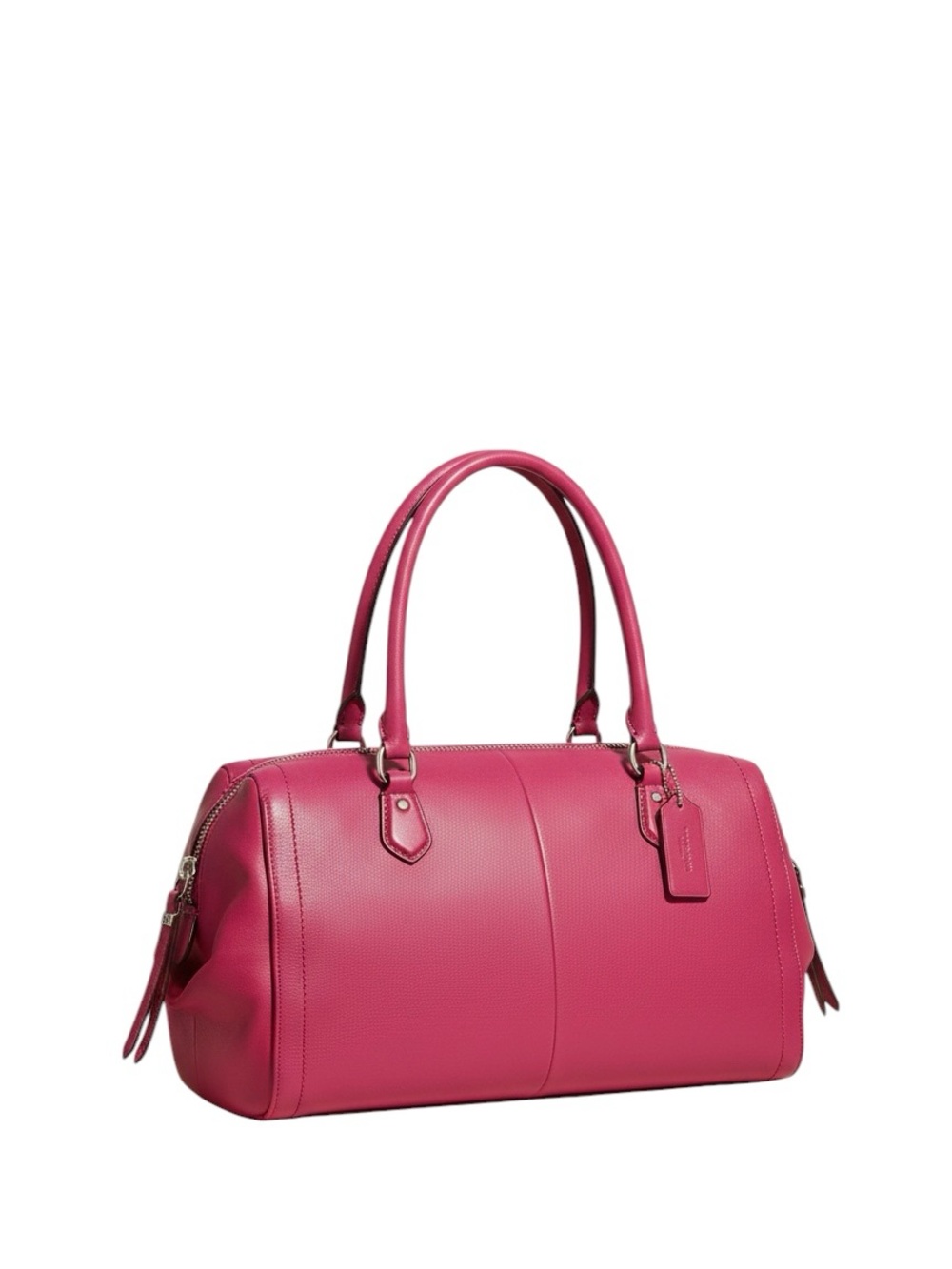 Coach Pink Saffiano Leather Satchel Barbiecore Y2K Shoulder Bag Tote✨ - Picture 15 of 16